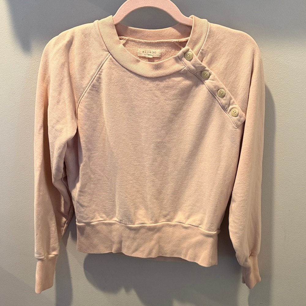 Madewell Soft Pink Knit Sweatshirt